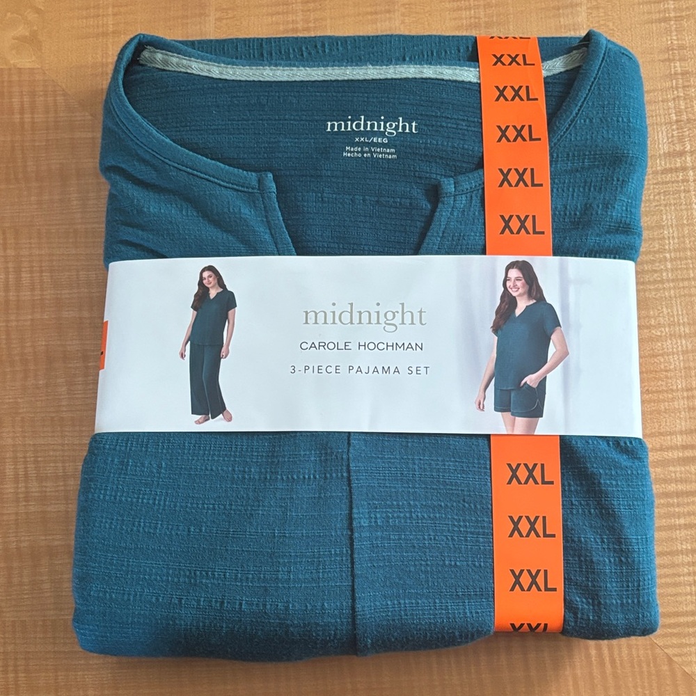 Midnight by Carole Hochman Teal Pajama Set